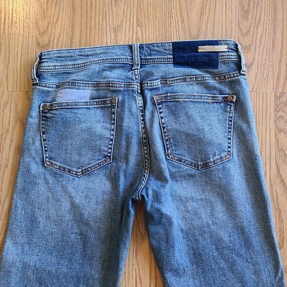 PILCRO AND THE LETTERPRESS ANTHRO SLIM BOYFRIEND PATCHWORK JEANS sz 26 - Picture 5 of 11